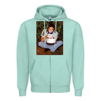 Seafoam johnny cash eating cake in a bush Zipper Hoodie - linhVisuals