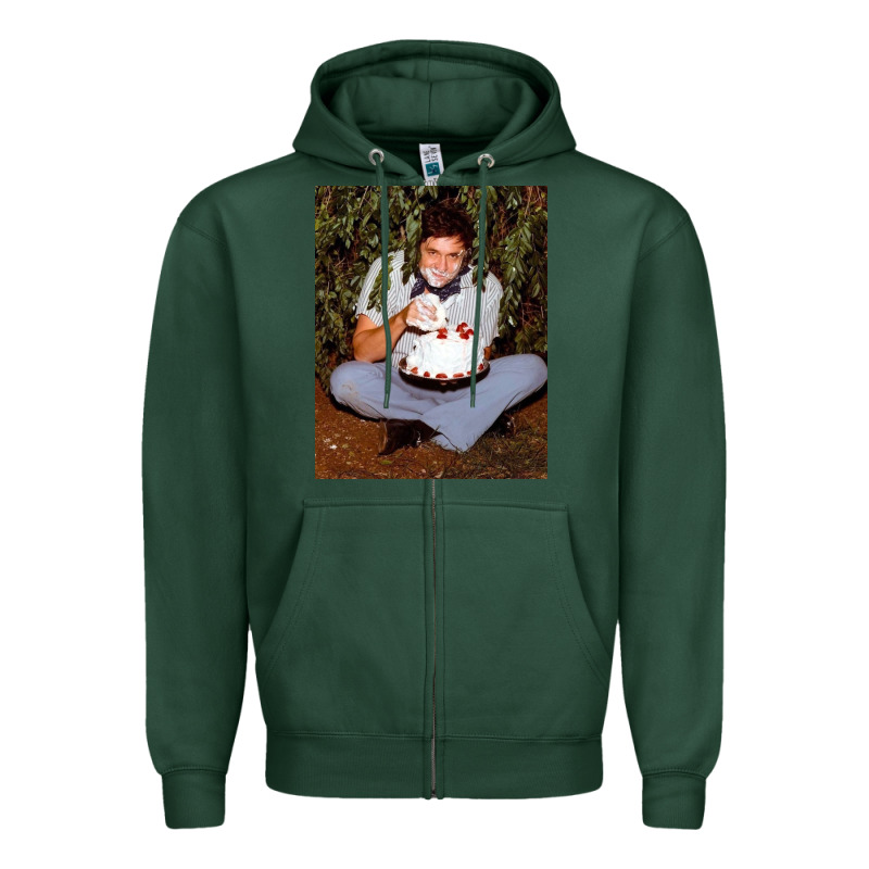 Johnny Cash Eating Cake In A Bush Zipper Hoodie by linhVisuals | Teevron