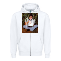 White johnny cash eating cake in a bush Zipper Hoodie - linhVisuals