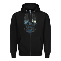 Black unsc Zipper Hoodie - linhVisuals