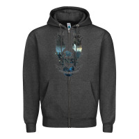 Charcoal Heather unsc Zipper Hoodie - linhVisuals