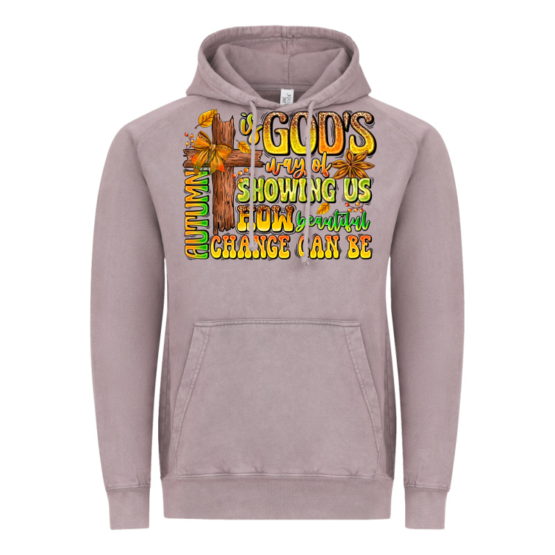 Autumn Is God's Way Of Showing Us How Beautiful Ch Vintage Hoodie by CowhideDigitalArt | Teevron