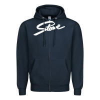 Navy Stowe Zipper Hoodie - linhVisuals