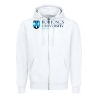 White bob jones university, greenville Zipper Hoodie - linhVisuals