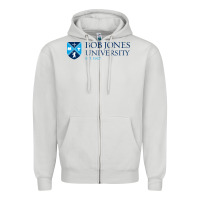 Dove Grey bob jones university, greenville Zipper Hoodie - linhVisuals