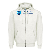 Oatmeal Heather bob jones university, greenville Zipper Hoodie - linhVisuals
