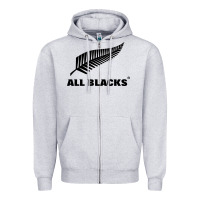 Heather Grey New Zealand Color Are Blacks Zipper Hoodie - linhVisuals