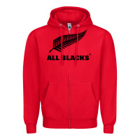 Red New Zealand Color Are Blacks Zipper Hoodie - linhVisuals