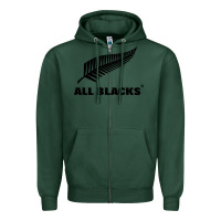 Sports Green New Zealand Color Are Blacks Zipper Hoodie - linhVisuals