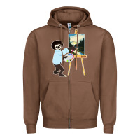 Chestnut bob sloth Zipper Hoodie - linhVisuals