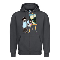 Smoke bob sloth Zipper Hoodie - linhVisuals