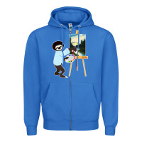 True Royal bob sloth Zipper Hoodie - linhVisuals