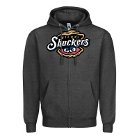 Charcoal Heather biloxi shuckers Zipper Hoodie - linhVisuals