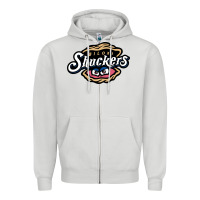 Dove Grey biloxi shuckers Zipper Hoodie - linhVisuals