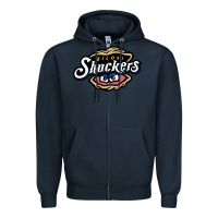 Navy biloxi shuckers Zipper Hoodie - linhVisuals