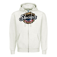 Oatmeal Heather biloxi shuckers Zipper Hoodie - linhVisuals