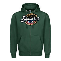Sports Green biloxi shuckers Zipper Hoodie - linhVisuals