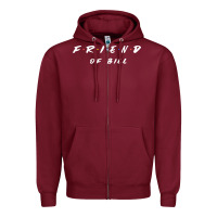 Burgundy friend of bill aa tv parody graphic shirt Zipper Hoodie - linhVisuals