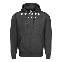 Charcoal Heather friend of bill aa tv parody graphic shirt Zipper Hoodie - linhVisuals