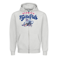 Dove Grey reading fightin phils Zipper Hoodie - linhVisuals