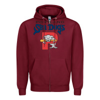 Burgundy sea dogs team Zipper Hoodie - linhVisuals