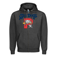 Charcoal Heather sea dogs team Zipper Hoodie - linhVisuals