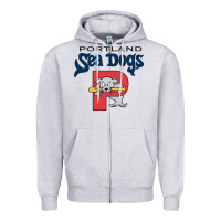 Heather Grey sea dogs team Zipper Hoodie - linhVisuals