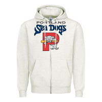 Oatmeal Heather sea dogs team Zipper Hoodie - linhVisuals