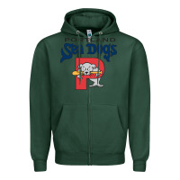 Sports Green sea dogs team Zipper Hoodie - linhVisuals