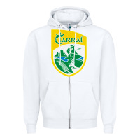 White kerry  gaa Zipper Hoodie - linhVisuals