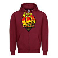 Burgundy darmok and jalad at tanagra Zipper Hoodie - linhVisuals