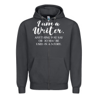 Smoke i am a writer Zipper Hoodie - linhVisuals