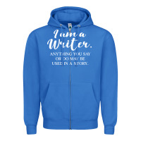 True Royal i am a writer Zipper Hoodie - linhVisuals