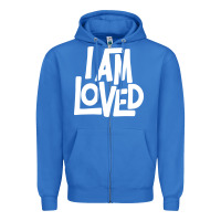 True Royal i am loved Zipper Hoodie - linhVisuals