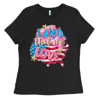 Merica Leopard Lightning Bolt Ladies Tee | Teevron