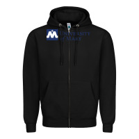 Black University of Mary, Apparel Zipper Hoodie - linhVisuals