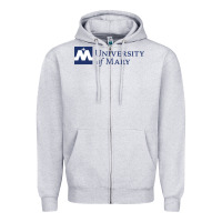 Heather Grey University of Mary, Apparel Zipper Hoodie - linhVisuals