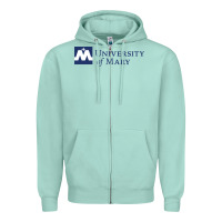 Seafoam University of Mary, Apparel Zipper Hoodie - linhVisuals