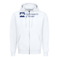 White University of Mary, Apparel Zipper Hoodie - linhVisuals