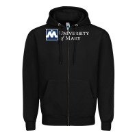 Black University of Mary, Apparel Zipper Hoodie - linhVisuals