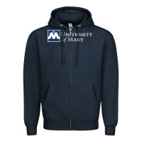 Navy University of Mary, Apparel Zipper Hoodie - linhVisuals