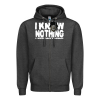 Charcoal Heather i know nothing Zipper Hoodie - linhVisuals