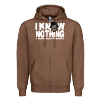 Chestnut i know nothing Zipper Hoodie - linhVisuals