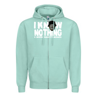 Seafoam i know nothing Zipper Hoodie - linhVisuals