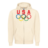 Sandshell OLYMPIC RINGS Zipper Hoodie - linhVisuals