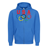 True Royal OLYMPIC RINGS Zipper Hoodie - linhVisuals
