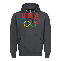 Smoke OLYMPIC RINGS Zipper Hoodie - linhVisuals