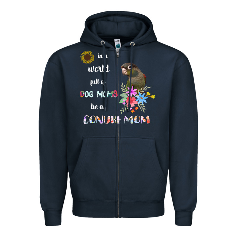 Funny Be A Green Cheek Conure Parrot Bird Mom Mother Sweatshirt Zipper Hoodie by linhVisuals | Teevron