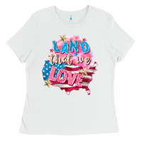White Merica leopard lightning bolt Ladies Tee - FaDigitalArtStudio