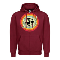 Burgundy lionel richie Zipper Hoodie - linhVisuals